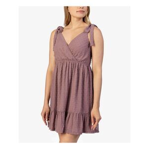 Tie-Shoulder Mini Dress in Mauve